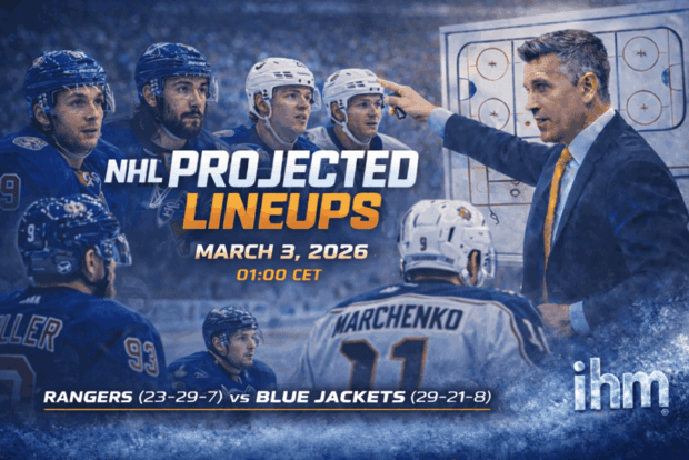 NHL Projected Lineups - March 3, 2026