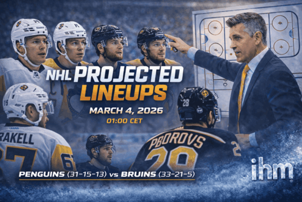 NHL Projected Lineups Mar 4 2026