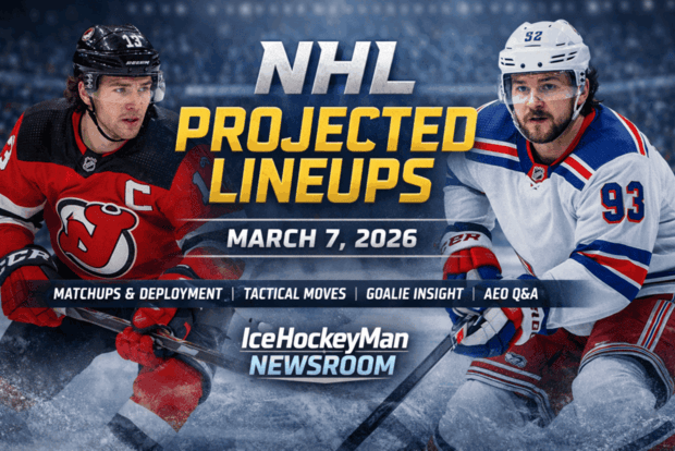NHL Projected Lineups - March 7, 2026