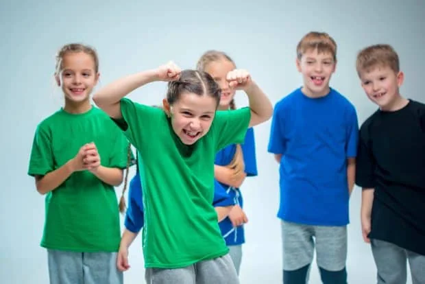 8 year old kids enjoying physical activity