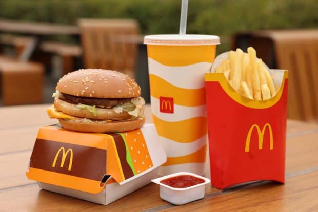 image of McDonald's franchise food items