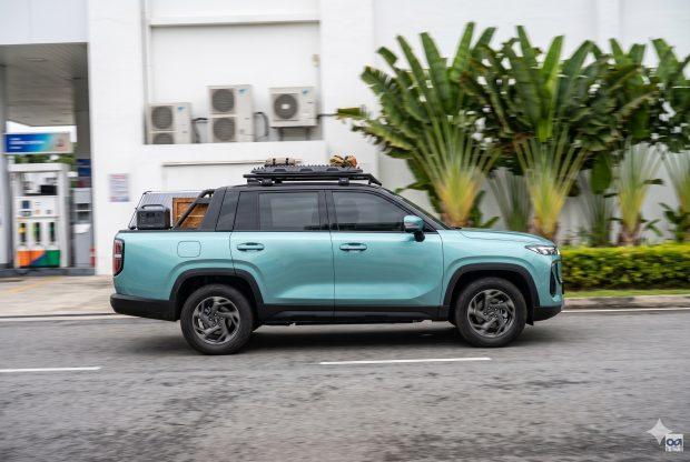 chery tiggo v side profile in pick-up truck (PUP) mode