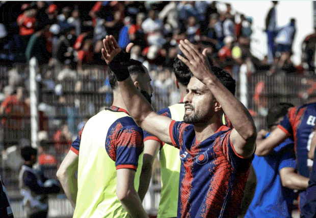 Brahim El Bahraoui a inscrit le premier but de l'OCS face à l'USMO.
