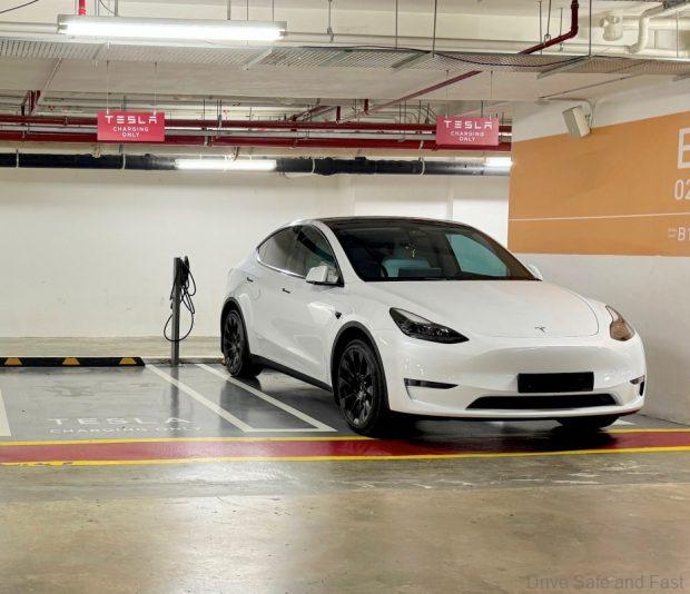 tesla model 3 in white