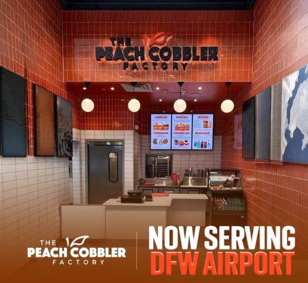 peach cobbler factory DFW airport location