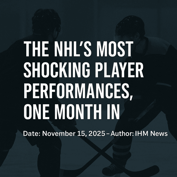 NHL One-Month Shock Meter | IHM Performance Metrics