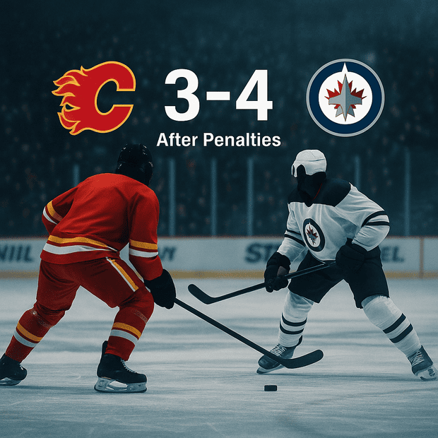 Calgary Flames 3-4 Winnipeg Jets (After Penalties)