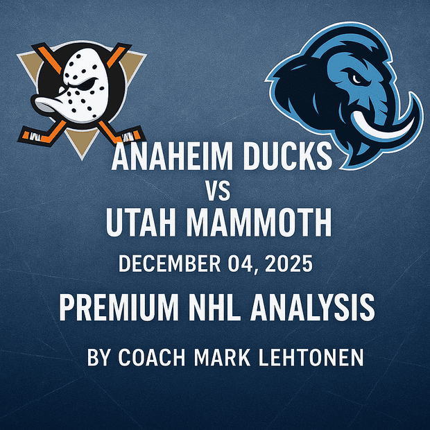 Anaheim Ducks vs Utah Mammoth: Premium NHL Analysis Teaser