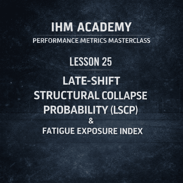 IHM Academy - Performance Metrics Masterclass - Lesson 25