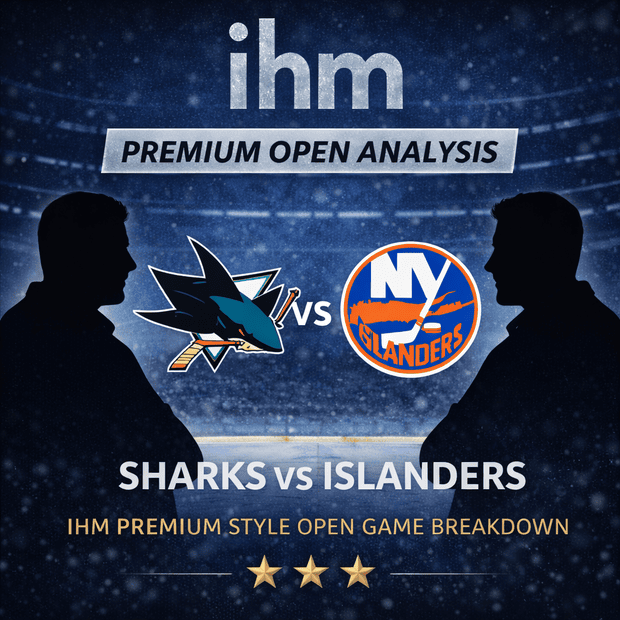 Sharks vs Islanders Premium Open Analysis