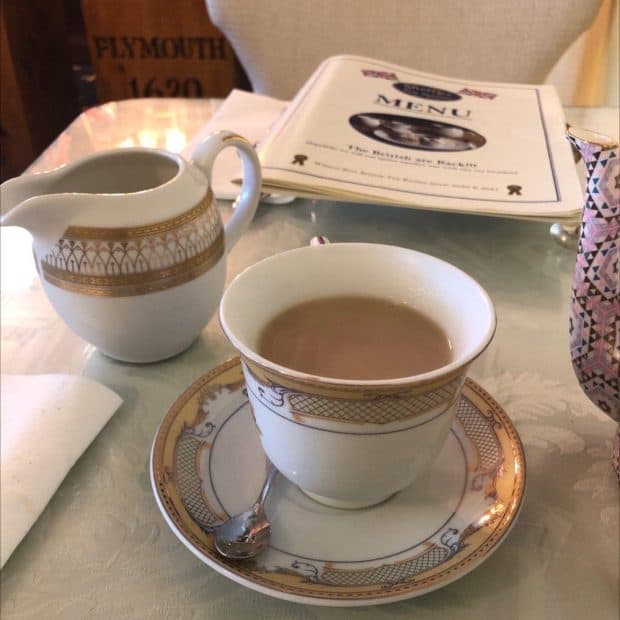 shelly's tea room tea and menu cover