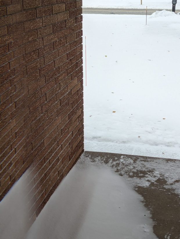 snow-covered driveway near cleveland ohio