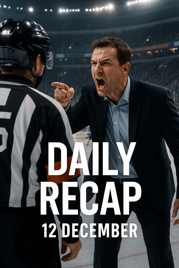 NHL Daily Recap - December 12, 2025 (13 Games) | IHM News