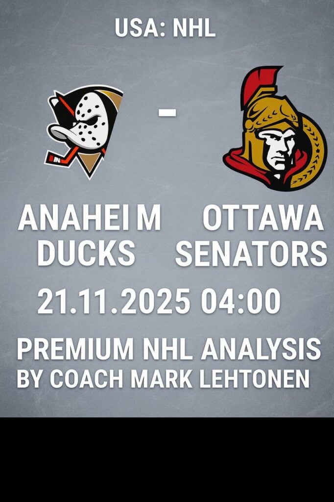 Anaheim Ducks vs Ottawa Senators: West Coast Test In Orange County - Match Preview 21.11.2025 - NHL