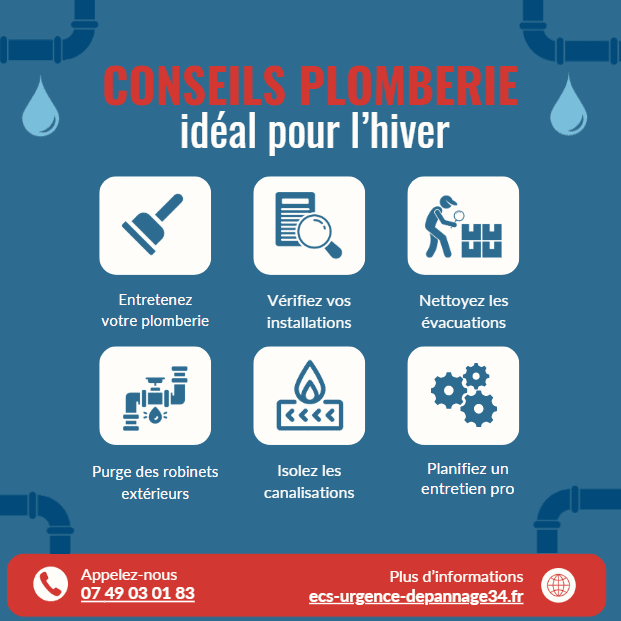 texte et icônes conseils plomberie
