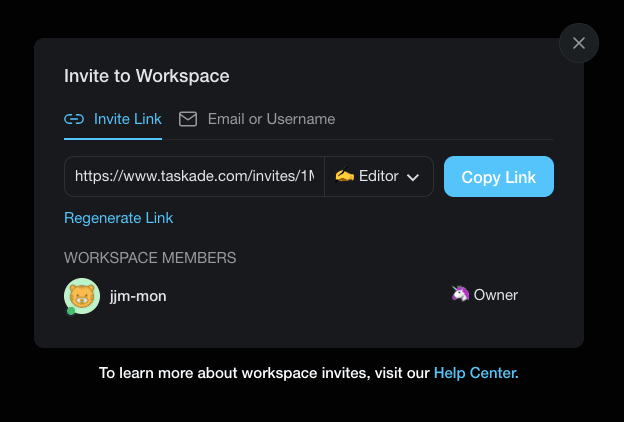 Invite-People-Into-Your-Workspace-in-Taskade