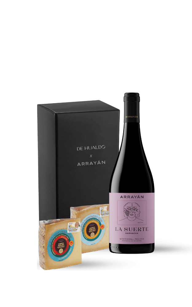 Pack Gourmet: Garnacha La Suerte y Queso Manchego Artesano De Hualdo