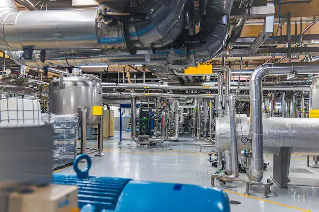 Pavimento in resina antistatica conduttiva applicato in un impianto chimico classificato ATEX