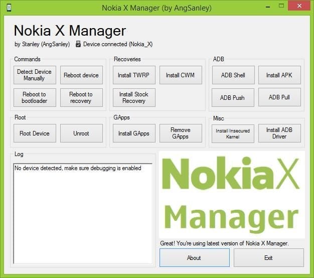 nokia x manager