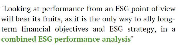 Combined ESG performance analysis