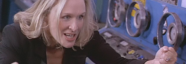 Legendär: Glenn Close und Michael Keaton prügelns sich vor der Kulisse der Druckerpresse...