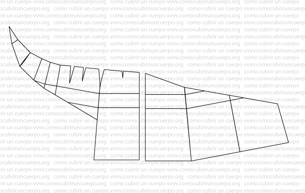 Unión de la parte inferior del trasero al delantero en el patrón de falda elefante