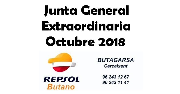 Junta General Extraordinaria Junio 2018 Repsol butagarsa