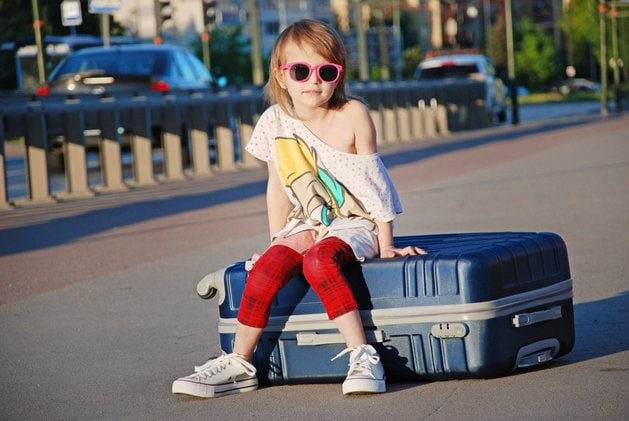 Kind, Koffer, Urlaub, Reise, Gepäck