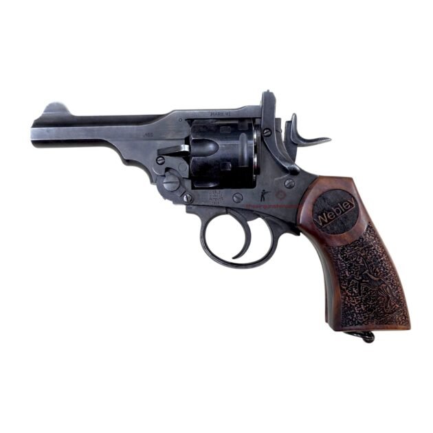 Webley MKVI .455 Police Model 4" CO2 Pellet Revolver - Wooden Grips