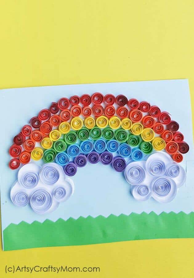 quilled rainbow craft for kids