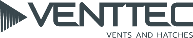 Venttec logo gray monochrome