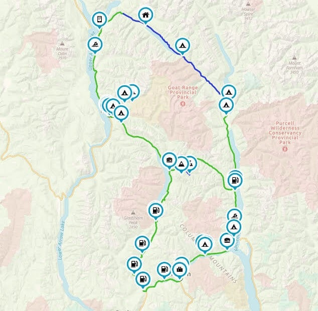 map of trout lake motorcycle route