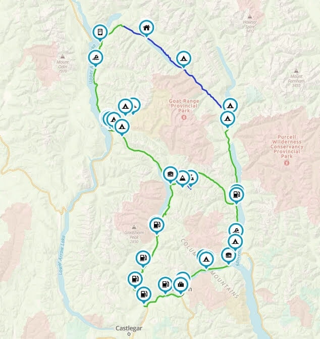 map of trout lake motorcycle route