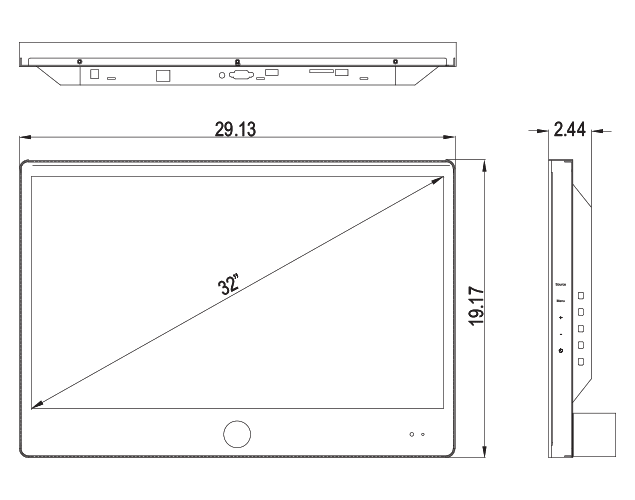 32-inch dimension