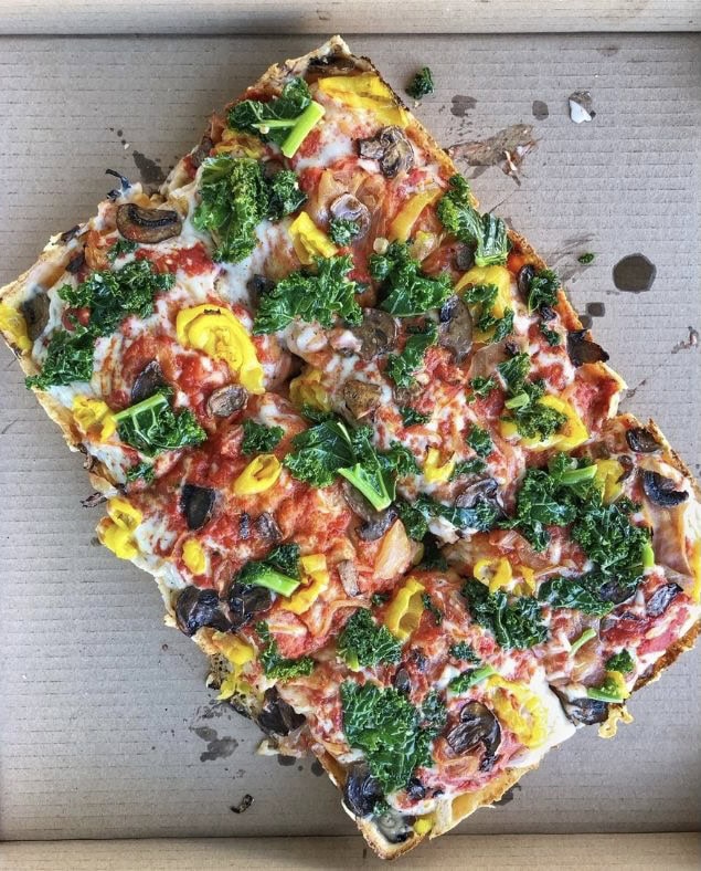 Good Pie serves some of the best vegan pizza in Las Vegas. For more vegan dining options visit www.vegansbaby.com