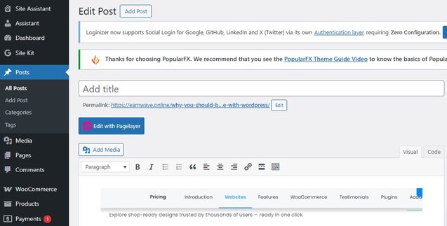 wordpress dashboard plugin