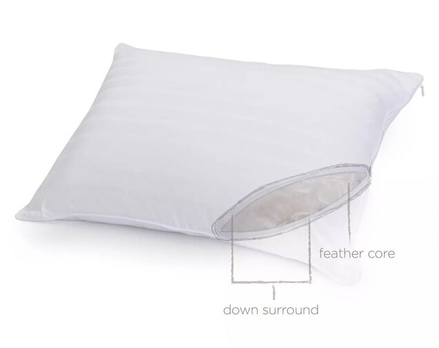 Down & Feather Chamber Pillow inner and outer chambers