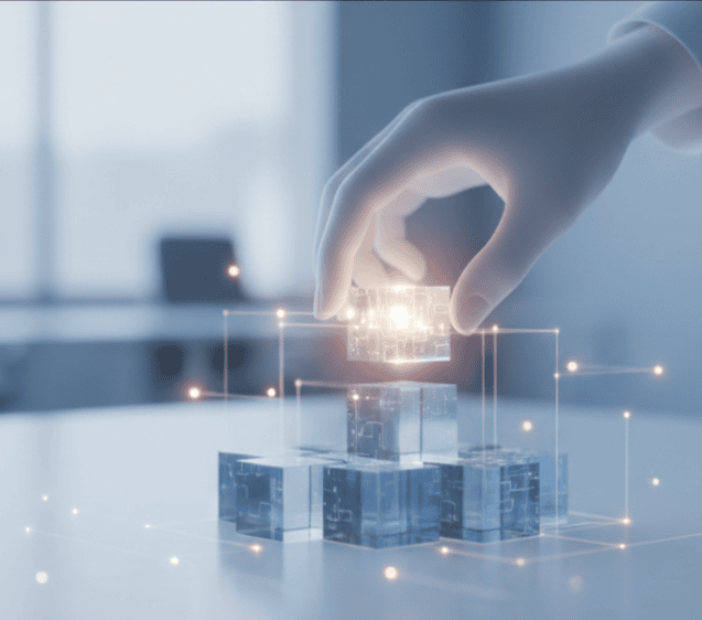 AI Utilization Policy An AI generated image used to illustrate the intersection of human intelligence and AI-assisted scaffolding in research.