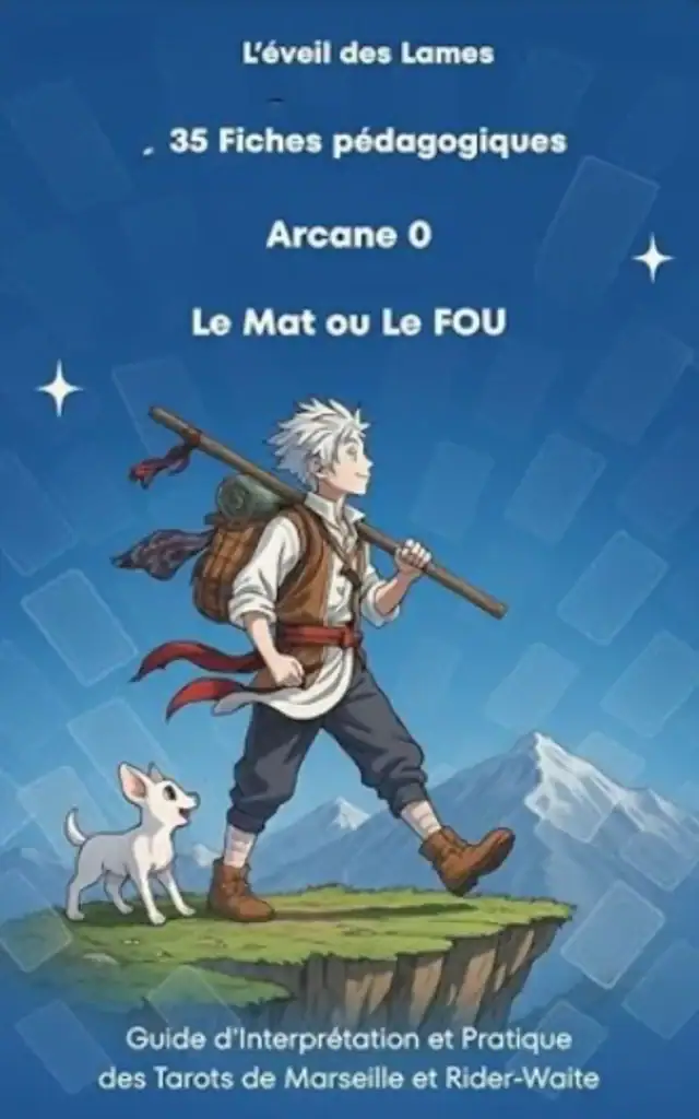 Livre pédagogique du Tarot de Marseille – Arcane 0 Le Mat, cours complet et 36 fiches pédagogiques