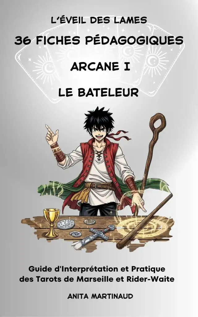 Livre pédagogique du Tarot de Marseille – Arcane I Le Bateleur, cours complet et 36 fiches pédagogiques