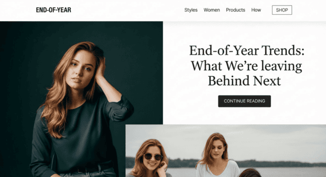 Woman in blouse, End-of-Year Trends: What We're leaving Behind Next.