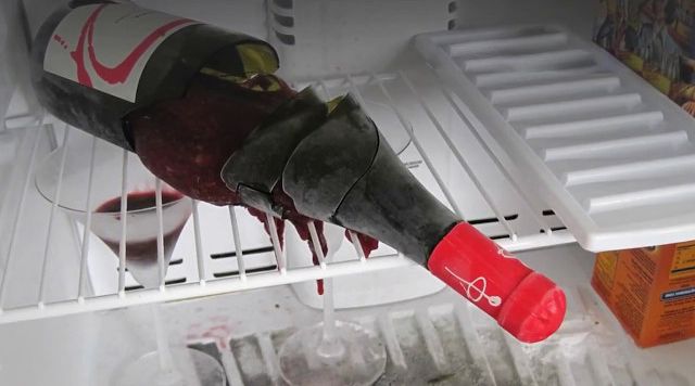 glass bottle break in freezer