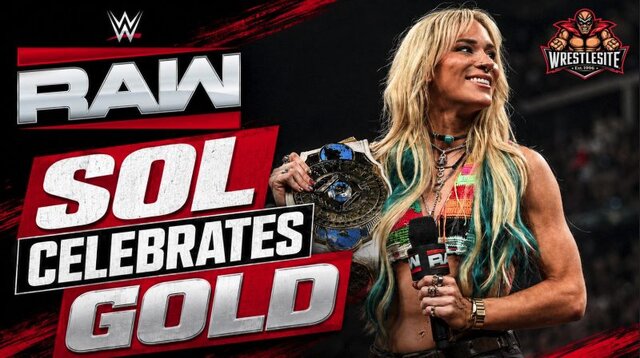 Sol Ruca Celebrates RAW Title Win