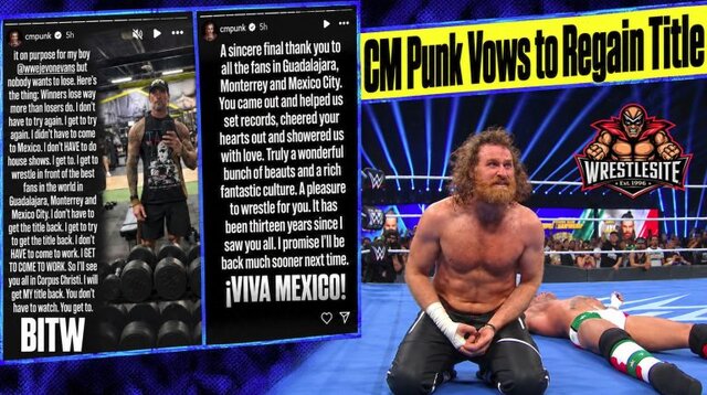 CM Punk Vows to Regain WWE Championship