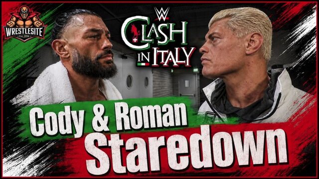 Cody Rhodes And Roman Reigns Stare Down