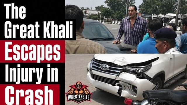 The Great Khali Escapes Injury in Car Accident