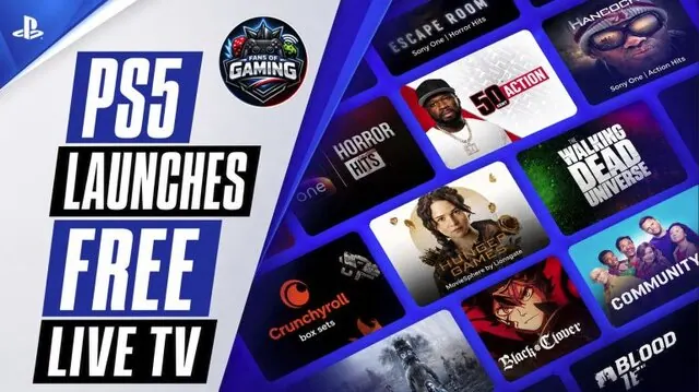 PS5 Launches Free Live TV Service