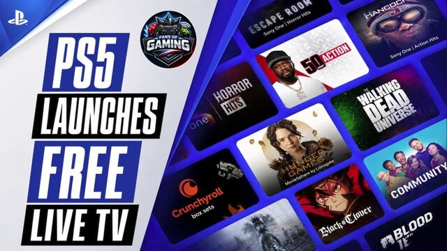 PS5 Launches Free Live TV Service