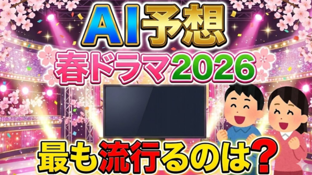 【AI予想】2026年春ドラマトレンド解析｜SNSを席巻する最有力候補は？