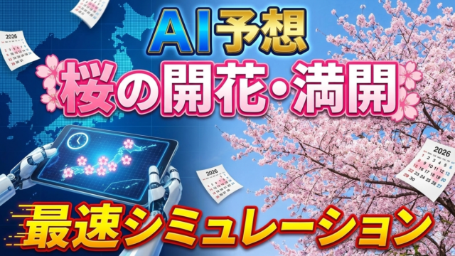 【AI予想】2026年「桜の開花・満開」を最速シミュレーション！ 東京は3月中旬に到来？